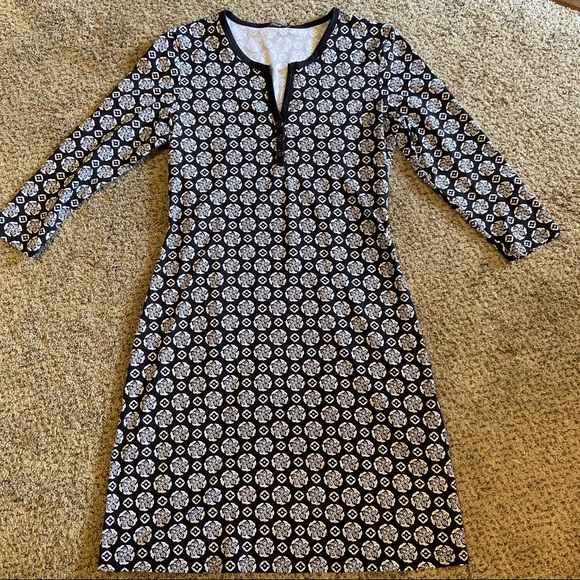 NWOT J. McLaughlin Black White Pattern Dress Small